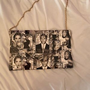 Super cute newspaper trendy purse